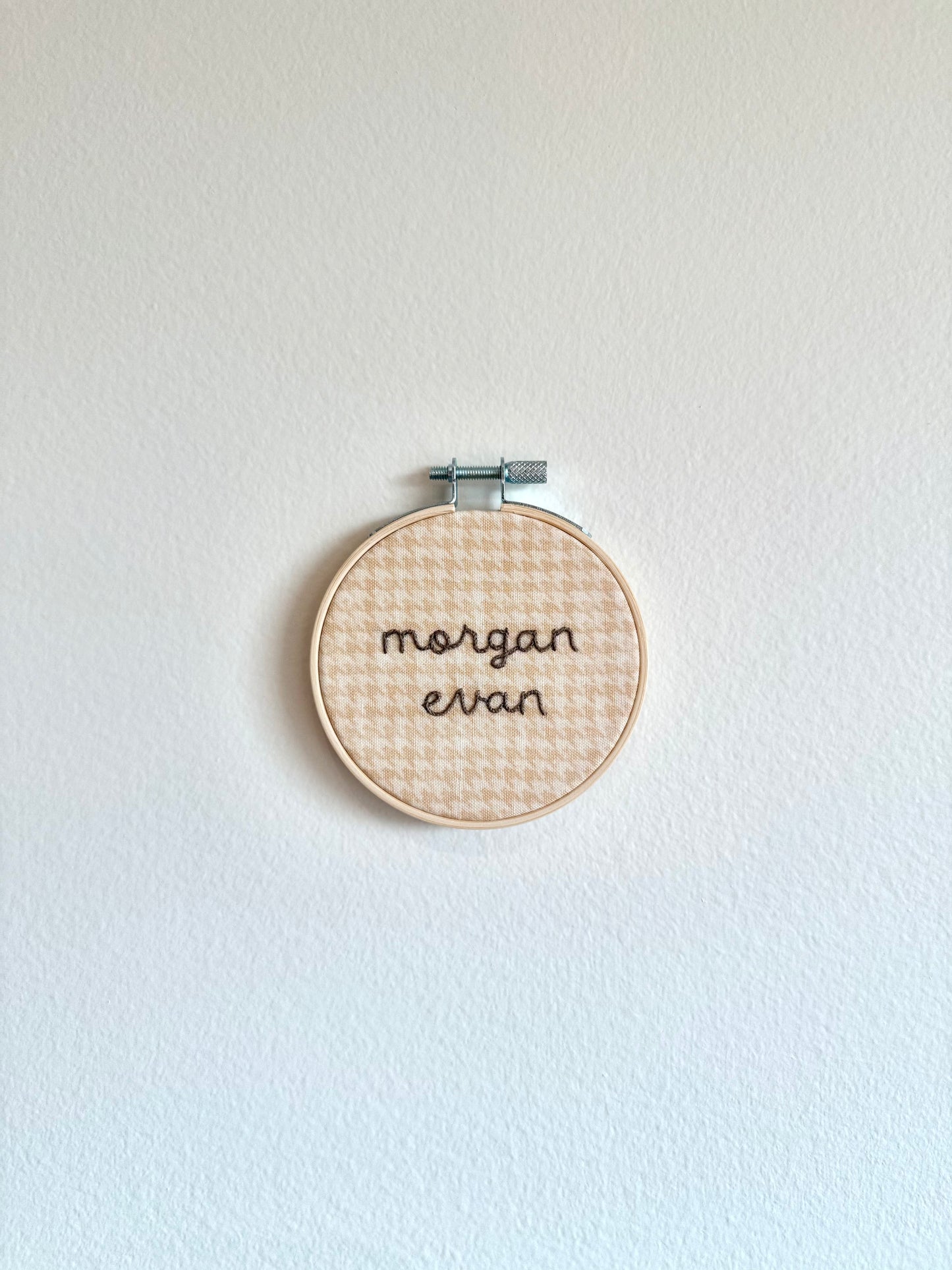 Hand Embroidered Personalized Name