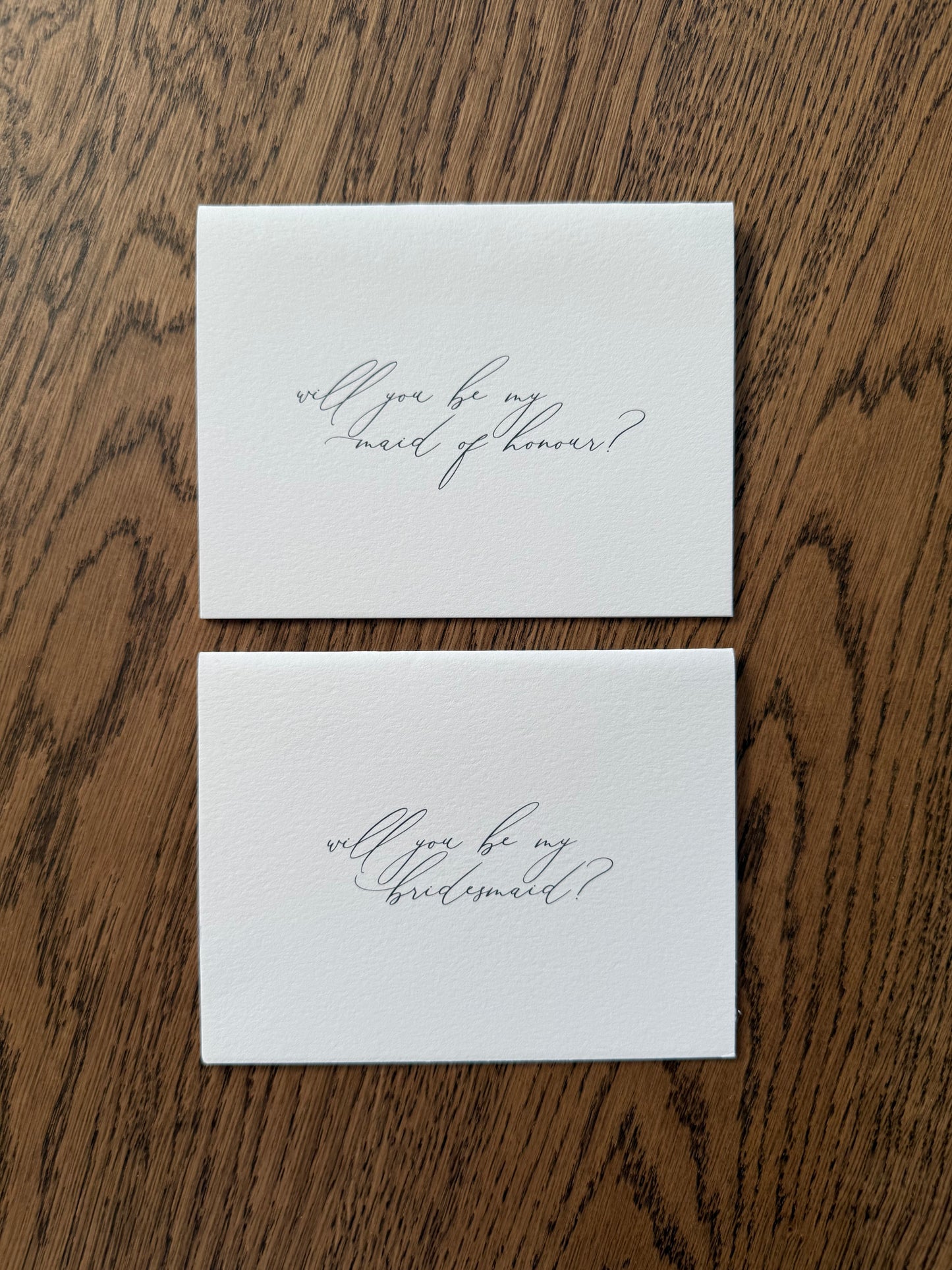 Maid of Honour/Bridesmaid Card Style 1